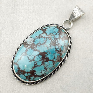Magnesite turquoise pendant 36x22 mm no. 6