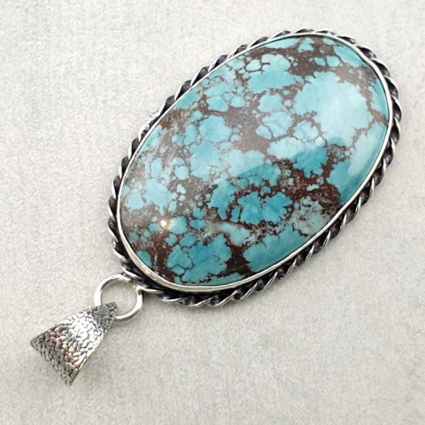 Magnesite turquoise pendant 36x22 mm no 6 Magnesite turquoise pendant 36x22 mm no 6