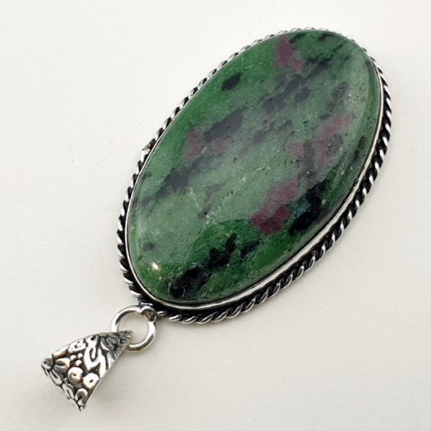 Ruby in zoysite pendant 36x21 mm no. 6 Ruby in zoysite pendant 36x21 mm no. 6