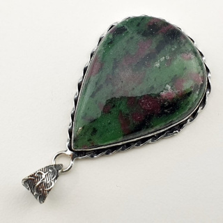 Ruby in zoysite pendant 37x27 mm no. 3