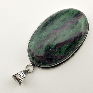 Ruby in zoisite pendant 38x24 mm no. 4
