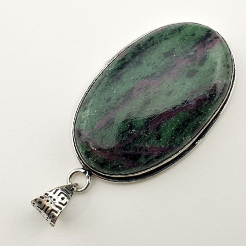 Ruby in zoysite pendant 38x24 mm no 4 Ruby in zoysite pendant 38x24 mm no 4