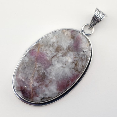 Pink tourmaline pendant 40x25 mm no 5 Pink tourmaline pendant 40x25 mm no 5