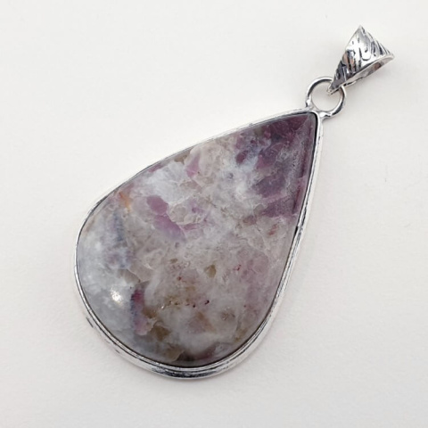 Pink tourmaline pendant 40x28 mm no 2 Pink tourmaline pendant 40x28 mm no 2