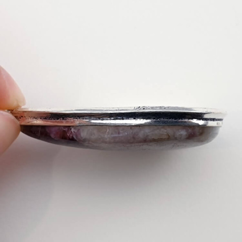 Pink tourmaline pendant 40x28 mm no 2 Pink tourmaline pendant 40x28 mm no 2