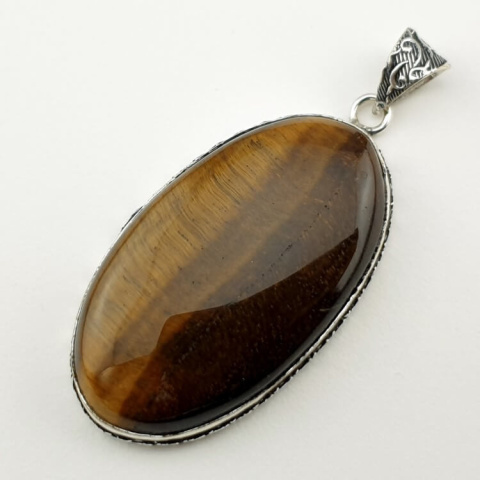 Tiger's eye pendant 44x25 mm no. 17 Tiger's eye pendant 44x25 mm no. 17