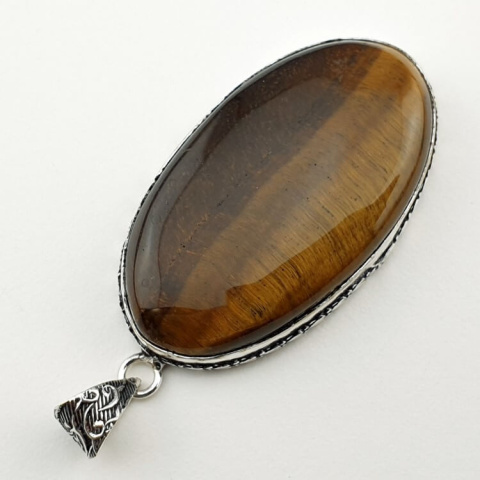 Tiger's eye pendant 44x25 mm no. 17 Tiger's eye pendant 44x25 mm no. 17