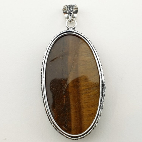 Tiger's eye pendant 44x25 mm no. 17 Tiger's eye pendant 44x25 mm no. 17