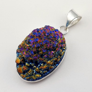 Titanium quartz pendant 30x21 mm no. 153