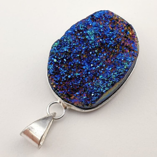 Titanium quartz pendant 30x22 mm no. 156
