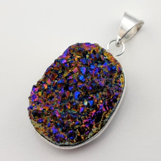 Titanium quartz pendant 30x23 mm no. 147