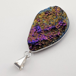 Titanium quartz pendant 37x25 mm no. 73
