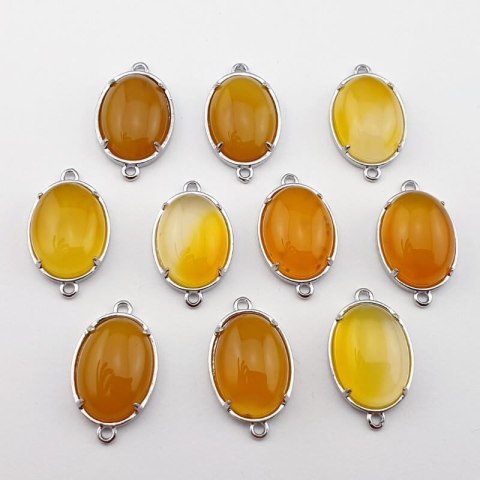 Yellow agate link 25x15 mm 1 pc Yellow agate link 25x15 mm 1 pc