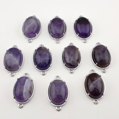 Ametyst łącznik 25x15 mm 1 szt Ametyst łącznik 25x15 mm 1 szt