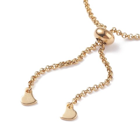 Bracelet setting stainless steel gold colour adjustable Bracelet setting stainless steel gold colour adjustable