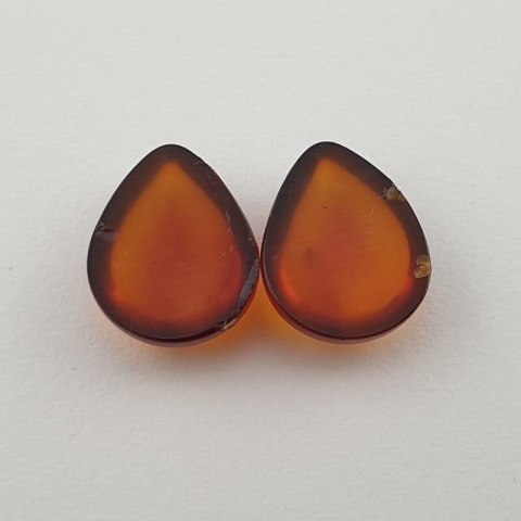Baltic amber pair of cabochons 12x10 mm no 142 Baltic amber pair of cabochons 12x10 mm no 142