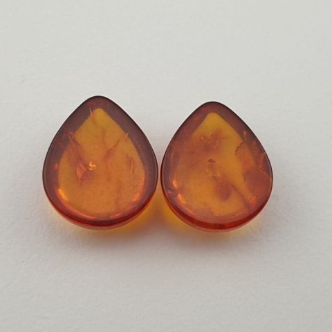 Baltic amber pair of cabochons 12x10 mm no 143 Baltic amber pair of cabochons 12x10 mm no 143