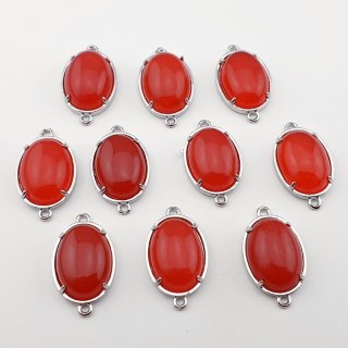 Jade red connector 25x15 mm 1 pc