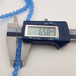 Jade sky blue ball 6 mm strand