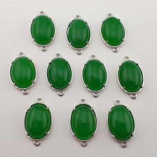 Jade green connector 25x15 mm 1 pc