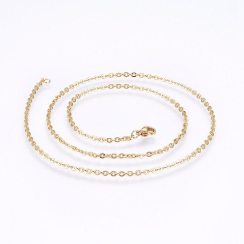 Chain of surgical steel 2.5 mm 50 cm gold colour Chain of surgical steel 2.5 mm 50 cm gold colour