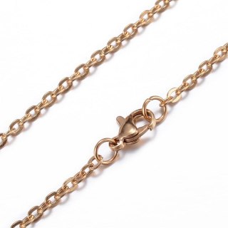 Chain of stainless steel 2.5 mm 75 cm gold colour