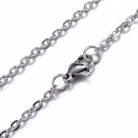 Łańcuszek stal chirurgiczna 2,5 mm 75 cm Łańcuszek stal chirurgiczna 2,5 mm 75 cm