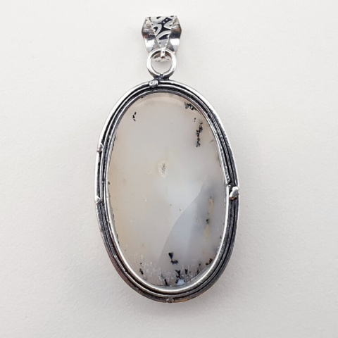 Agate dendrite pendant 34x21 mm no. 40 Agate dendrite pendant 34x21 mm no. 40