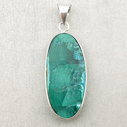 Malachite pendant 38x18 mm no 126 Malachite pendant 38x18 mm no 126
