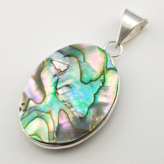 Paua abalone pendant 31x23 mm no. 149