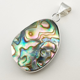 Paua abalone pendant 32x24 mm no. 122