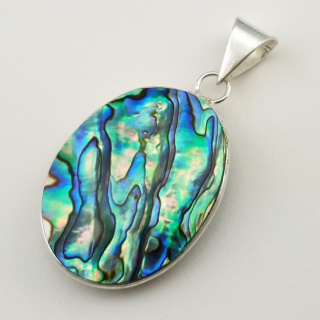 Paua abalone pendant 32x24 mm no 129