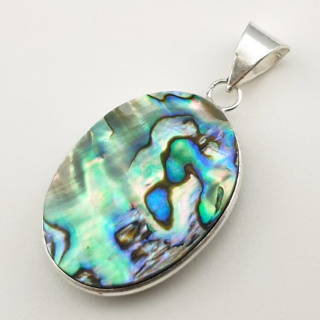 Paua abalone pendant 32x24 mm no. 162