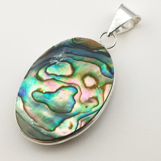 Paua abalone pendant 33x24 mm no. 183