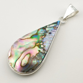Paua abalone pendant 42x21 mm no 188
