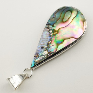Paua abalone pendant 42x21 mm no 188