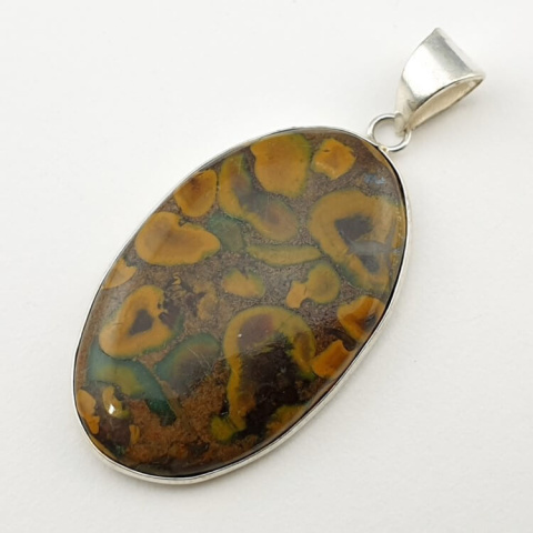 Fruit jasper pendant 38x24 mm no 4 Fruit jasper pendant 38x24 mm no 4