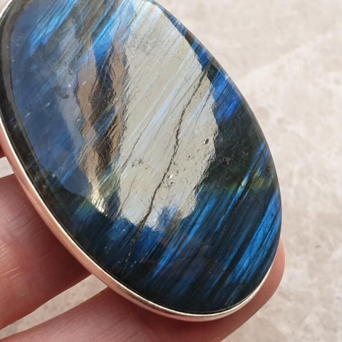 Labradorite pendant 52x35 mm no 803 Labradorite pendant 52x35 mm no 803