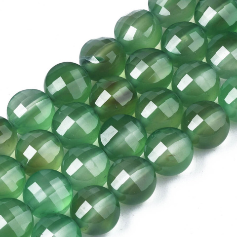 Agate sea green faceted coin 8-8.5 mm 10 pcs. Agate sea green faceted coin 8-8.5 mm 10 pcs.