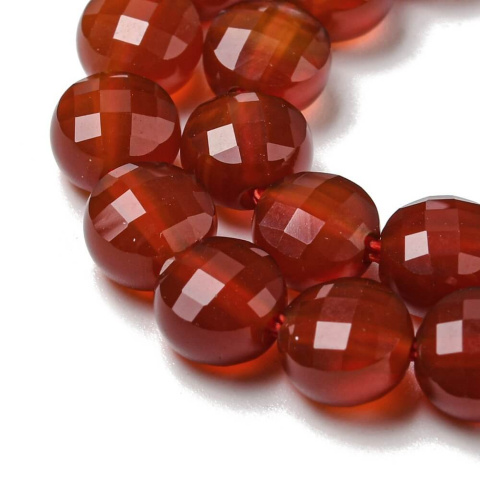 Agate carnelian coin faceted 5.5-6.0 mm 10 pcs Agate carnelian coin faceted 5.5-6.0 mm 10 pcs