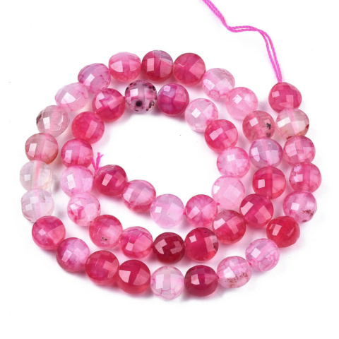Agate cerise coin faceted 8-8.5 mm 10 pcs. Agate cerise coin faceted 8-8.5 mm 10 pcs.