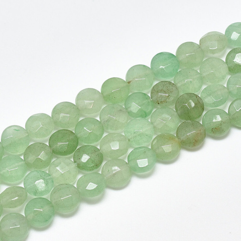 Aventurine green coin faceted 8-8.5 mm 10 pcs. Aventurine green coin faceted 8-8.5 mm 10 pcs.