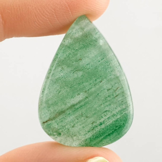 Green jade cabochon 28x21 mm no 17