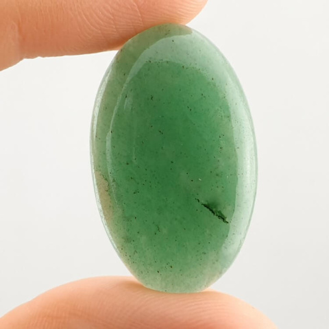Green jade cabochon 32x19 mm no 38 Green jade cabochon 32x19 mm no 38
