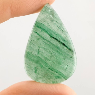 Green jade cabochon 34x23 mm no 35