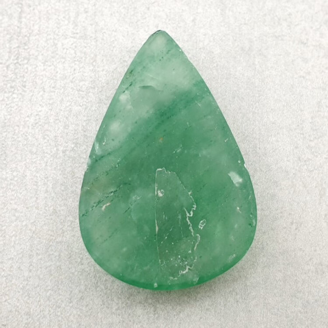 Green jade cabochon 34x23 mm no 35