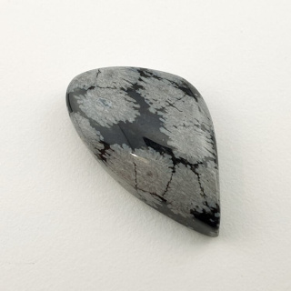Snow obsidian cabochon 24x14 mm no 92