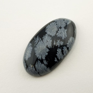 Snow obsidian cabochon 25x14 mm no 90