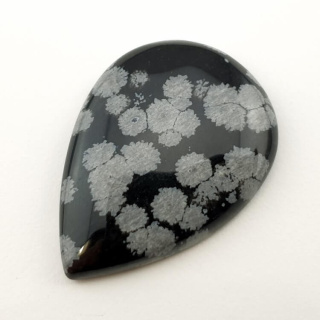 Snow obsidian cabochon 25x25 mm no 37