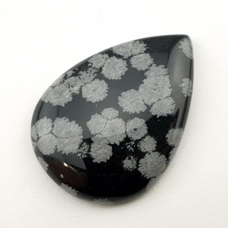 Snow obsidian cabochon 25x25 mm no 37